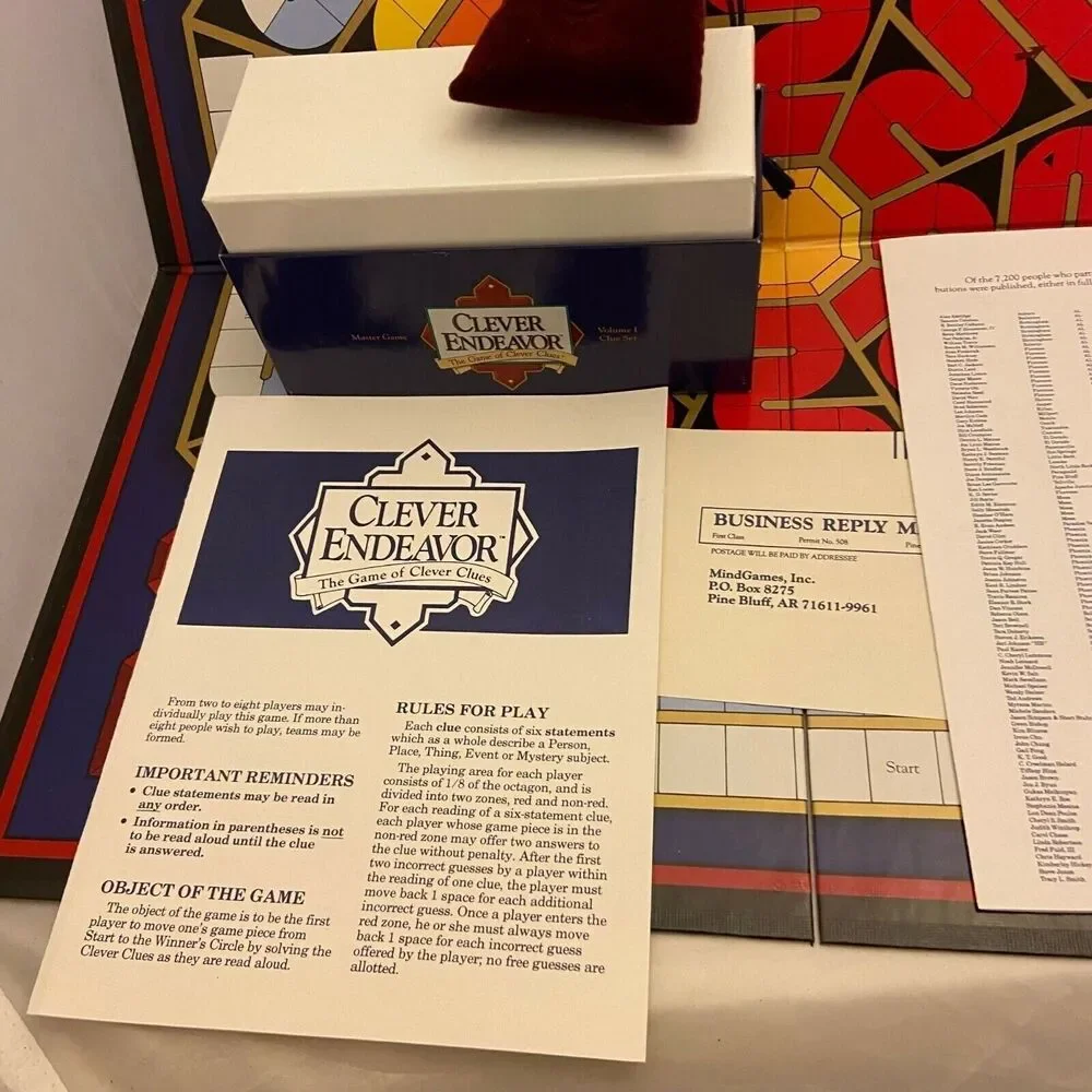 4121 Vintage Clever Endeavor Board Game Delux Edition